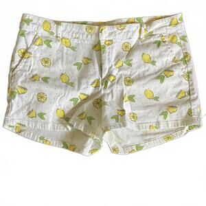 BeBop White Shorts with Lemon Print Sz 11